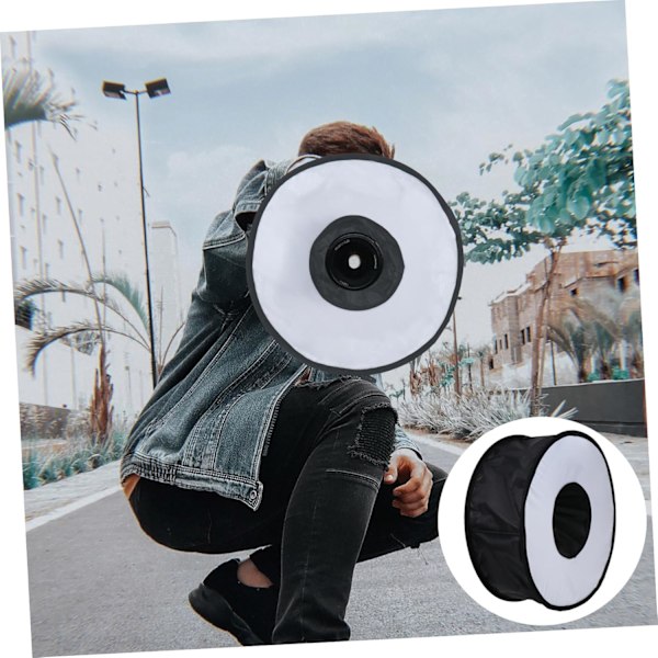 Diffuser for videolys, bærbar ringblits-diffuser sokk 45cm