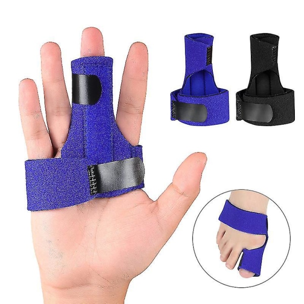Fingerskinne, fingerstøtteskinner med ermer for brukne fingre, fingerstøtte (1 stk, blå)