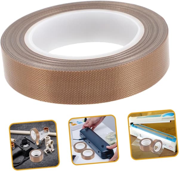 2 rullar 15 mm x 10 m PTFE högtemperaturisoleringstejp för vakuumförseglingsmaskin