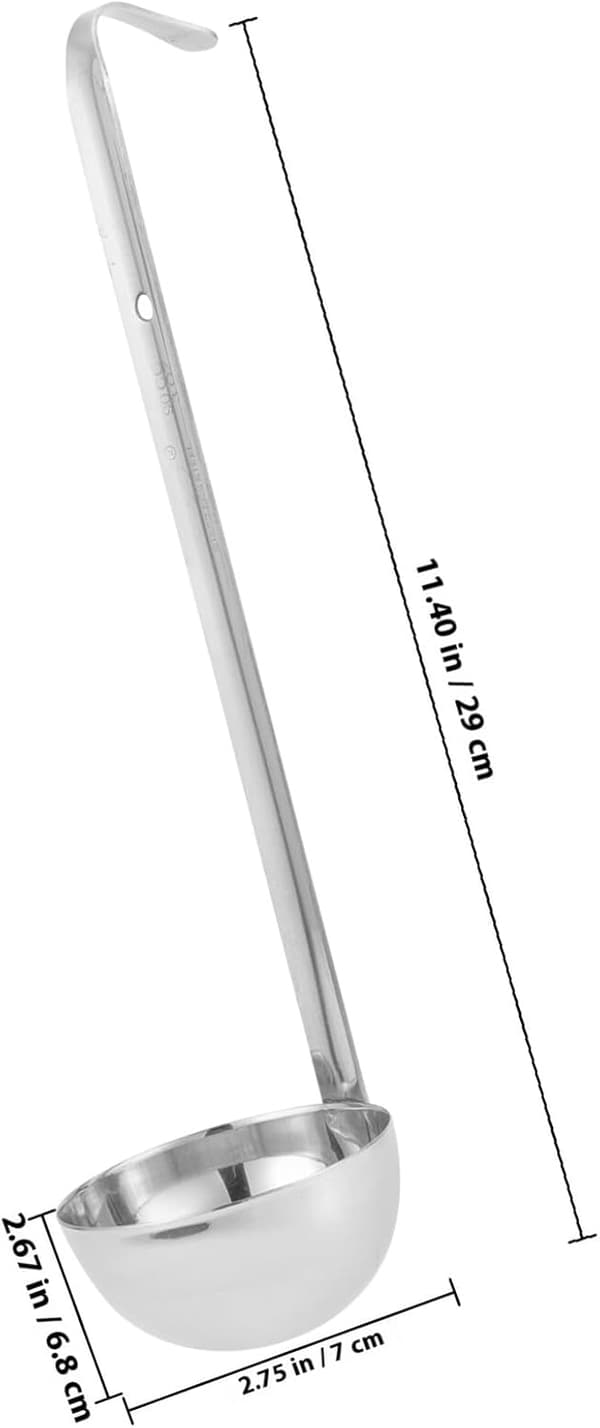 90 ml metalske i rustfrit stål, ergonomisk design, glat overflade, genanvendelig øse til servering