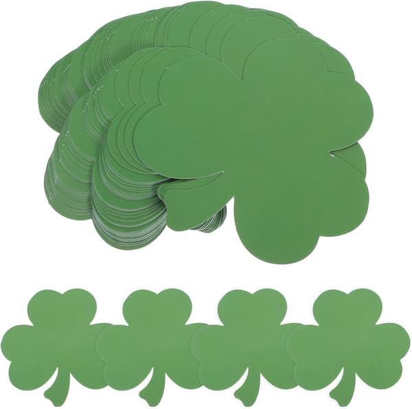 40 st St Patrick's Day pappersklöverutskärningar med 60 självhäftande prickar