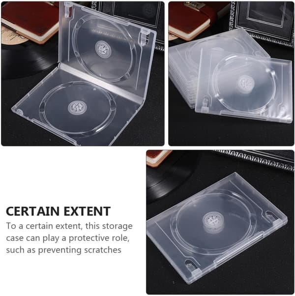 12 st DVD-box CD-förvaringsfodral Plastskydd Dammskyddsförvaring