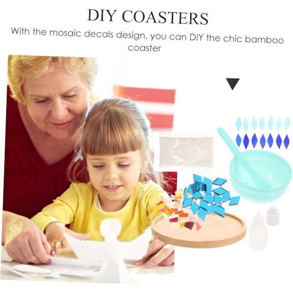 1 Set Mosaikunderlägg Handgjort Underlägg DIY Hushåll Koppunderlägg Värmeisolerad Koppmatta