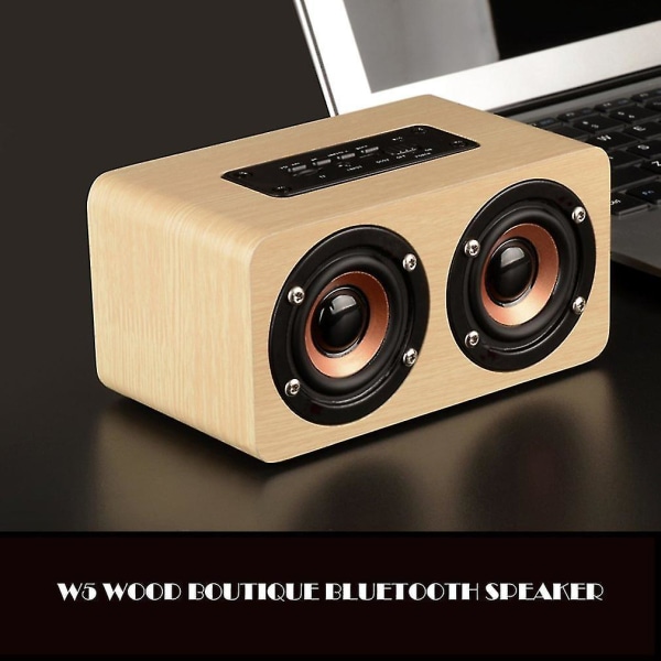 W5 High Definition Double Trumpets Wood Bluetooth