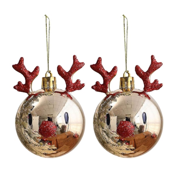 Tregardinballer hengende ornament til julefest Hjemmehageveranda (2 sett) Bd-yuhao