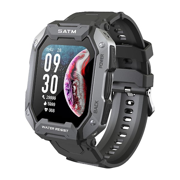 Vandafvisende Udendørs Sports Multi-Dial Elektronisk Måler Trin Hjertefrekvens Blod Oxygen Overvågning Camo black