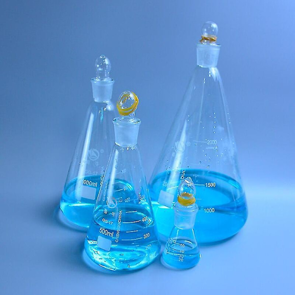 50-2000 ml Glas Konisk Kolbe Laboratorium Trekant Kolbe