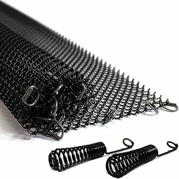 2 stk. Legendflame Pejs Mesh Skærmgardin Brede Paneler Sort Mat Have Hjemmeforbedring Opvarmning Køling Luft Ovne Døre 19inches