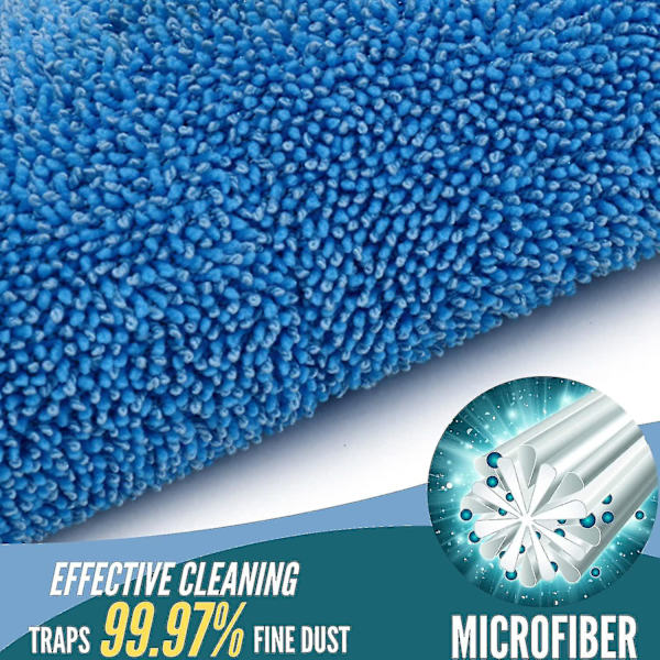 Mikrofiber Ångmopp Pads för Vax Ångrengörare, S86-sf-cc, S85-cm, S86-sf-c, S84-w7-p, S7 och Fler, 3-pack (3-pack Blå)