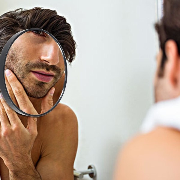 Forstørrelsesspeil 10x sugekopp Makeup Kompakt speil Kosmetisk barberingsreise