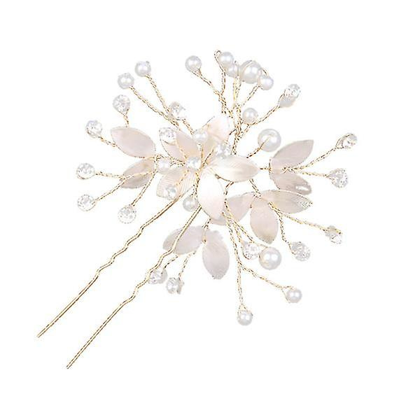 2 stk. Hårpinde Brud Hårstyler Rhinestone Hårklip Bryllup Krystal Hårnål