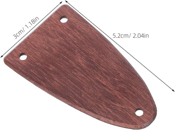 2 st trä elektrisk gitarr dragstångsskydd halvoval form för ukulele och elgitarr