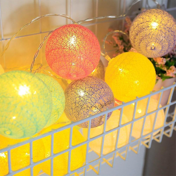 Bomuldskugle LED-lysstreng Feelygter 3m 20led Hjem
