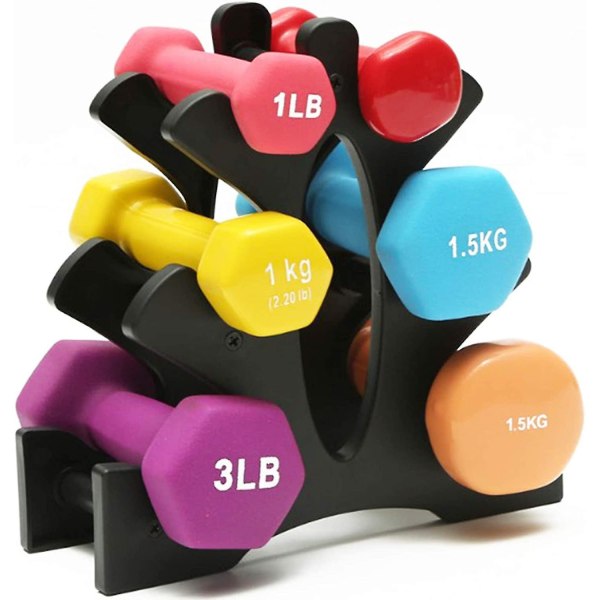 1 stk Lille Dumbbell Stativ, 3-lags Dumbbell Organizer, Hjemme Skole Sports Trænings Tilbehør (sort)