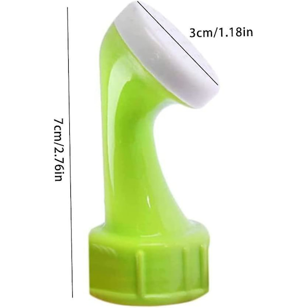 Flasketoppsprinkler Hagevanning PVC Hode Plantevanningstilbehør For Plastflasker (grønn hvit) (2 stk)