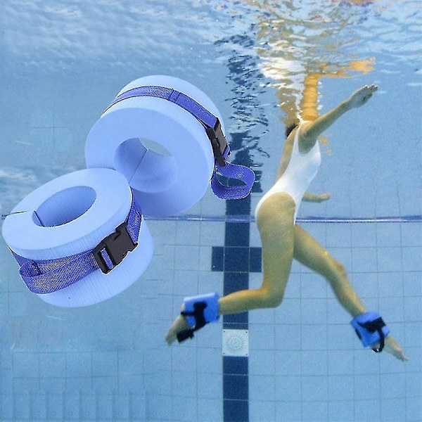 Simnings Leggings Floatswimming Leggings Flytande Ringar Vuxen Simning Runda Vattenärmar Simnings Armringar (2 Stycken, Blå)