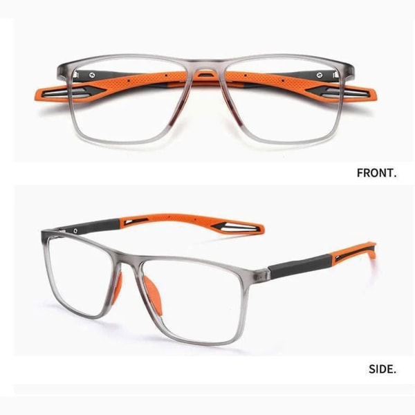 Sportglasögon med ultralätt anti-blått ljus för presbyopi, Anti-blått ljus läsglasögon orange