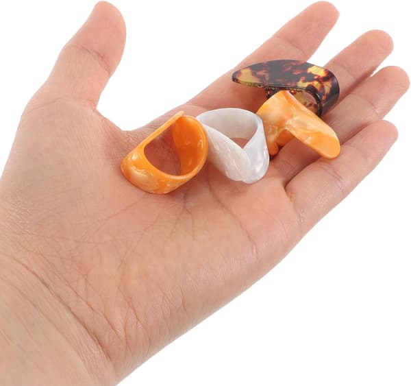 10 st gitarrfingerplektrum platta tumplektrum celluloid PE-material bekväm passform ergonomisk design