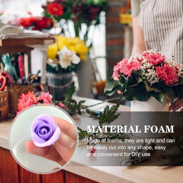 100 stk. hvite vanndråpeblomsterkjerne skumkuler DIY håndverksmateriale små solide polystyrenkuler