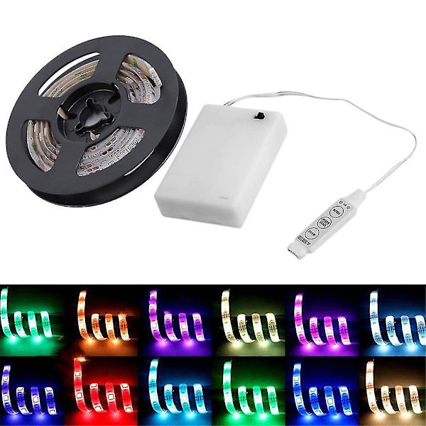 4,5V Batteridriven 200cm RGB LED-remsa Vattentät