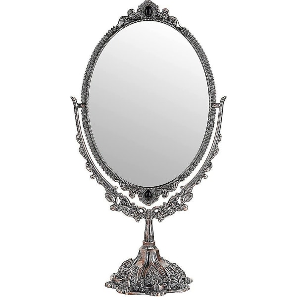 Makeup Spejl Vintage Dekorativ Oval Og Dobbeltsidet Spejl Til Bordgave