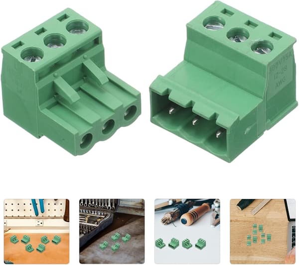 20st Plug-in Kopplingsplintar Lödfria PCB Snabbanslutning för Kabelterminal Elektrisk Distributionspanel
