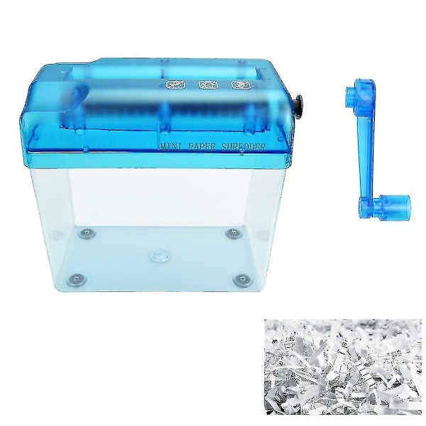 Manuel Håndpapirshredder, Hånddokument Shredder A6 Håndshredder Mini Shredder Skrivebord (shikai)-yuhao