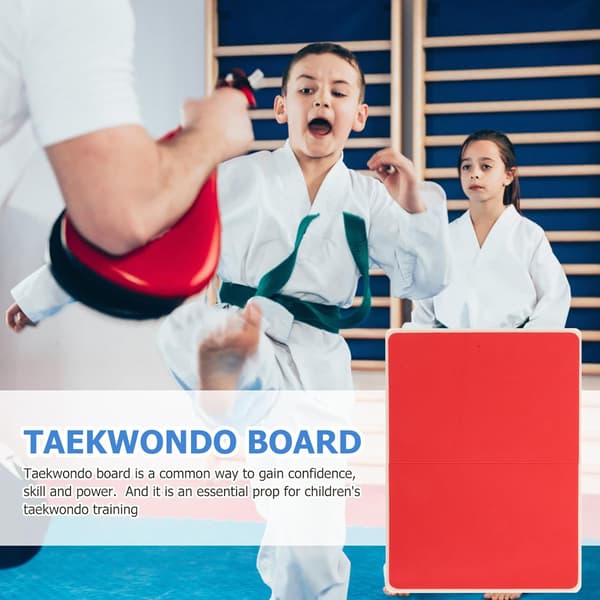 Taekwondo Breaking Board for Medium 10mm Red Plastic Training and Performance Board Portable