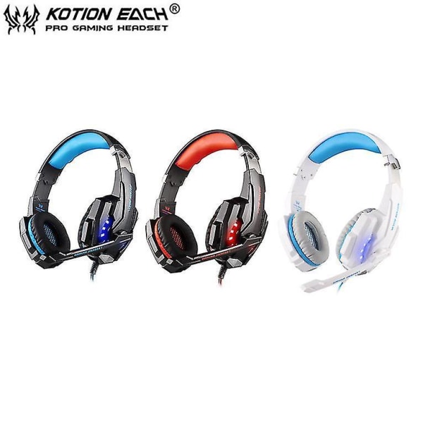 EACH G9000 3.5mm Spelheadset Mikrofon USB LED