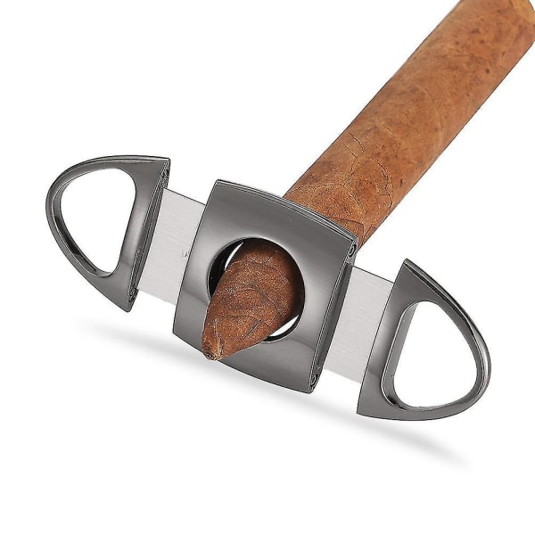 Bærbar kutt sigarkutter i rustfritt stål med skarpe kniver