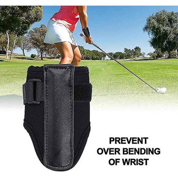 Golf Håndledsbøjle Golf Træning Håndledsfiksator Holder Gyngestøtte Beskytter Corrector Brace Band Trainer Aid1stk sort