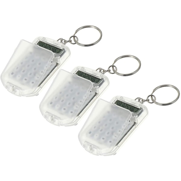 3 stk mini lommeregner nøglering bærbar lomme elektronisk lommeregner