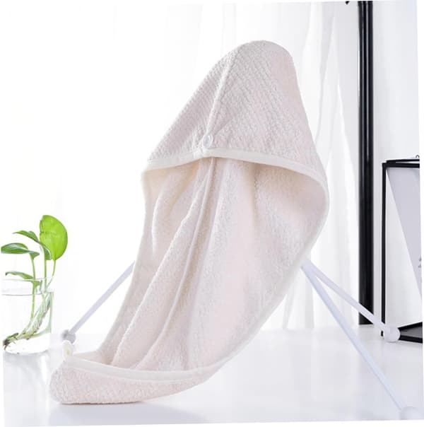 2 stk. mikrofiber hårhætte, absorberende håndklædeindpakning, sovehætte, hurtigtørrende hår, tilfældig farve