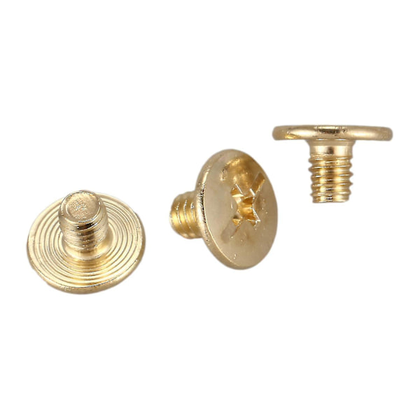20x Album Plånboksfäste Mässingpläterad 5x8mm Bindnings Chicago Skruvpost, Mässing
