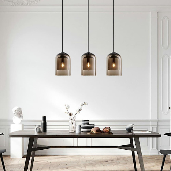 15cm Hængende Lampe i Glascylinder, Nordisk Design