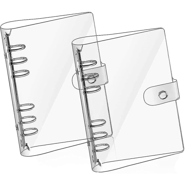 2 stycken A5-pärmomslag, A5-ringpärmomslag, transparent ringpärmmapp, 6 hål