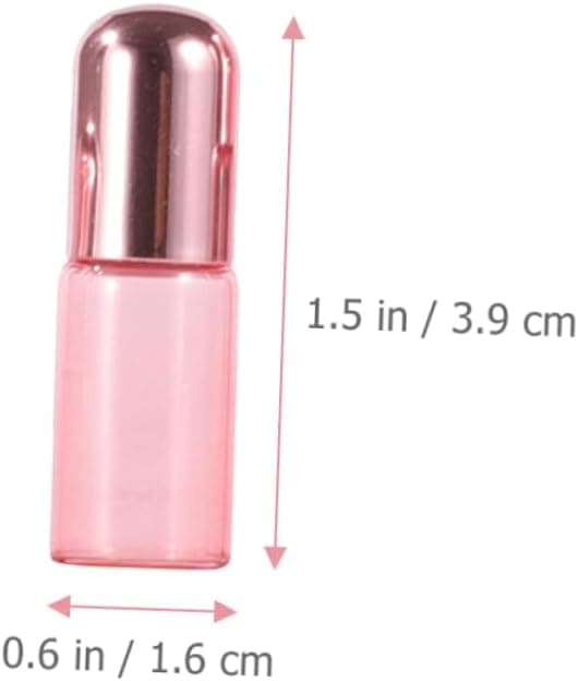 10 st Rose Gold Rollerball Flaska Mini Eterisk Olja Rollerflaskor för Resor Rollerbollar för Eteriska Oljor