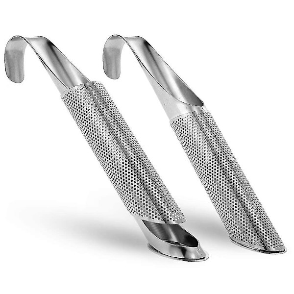 Sæt med 2 Te-infusere Te-rør Rustfrit Stål Filter Infuser Te-filter med Mesh Par Te-filter
