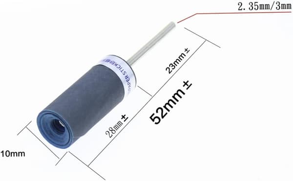 10 stk Sandpapir Slipepinne 2,35 mm 800 Korning Solid Poleringssandpapir Buffingpinne