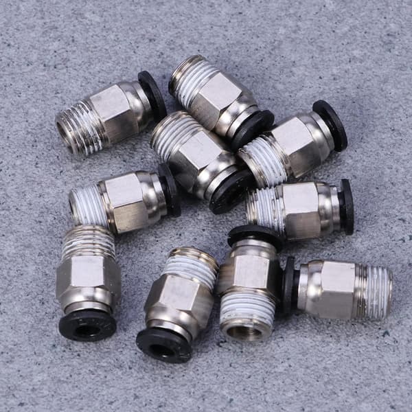 24 stk. Professionel Han Lige Pneumatisk PTFE Rørfitting Stik