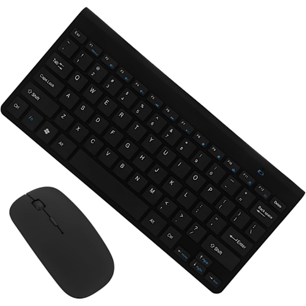 2 stk. Trådløst tastatur og mus, pianolakering, genopladelig, 10 m lang afstand, nem