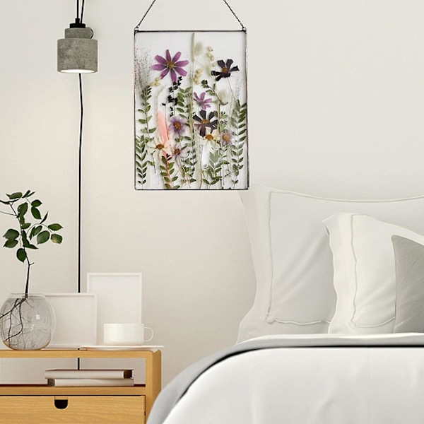 Präglad Dekorativ Ram Akrylram Med Präglad Torkad Blomma Ram Art Deco Fin Väggram