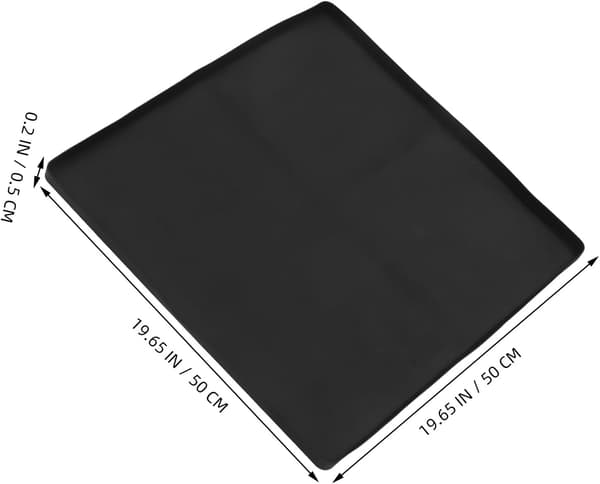 Silikon Dryppanne Minikjøleskapbrett Rektangulær 500*500mm Solid Lettvekt Svart Matte