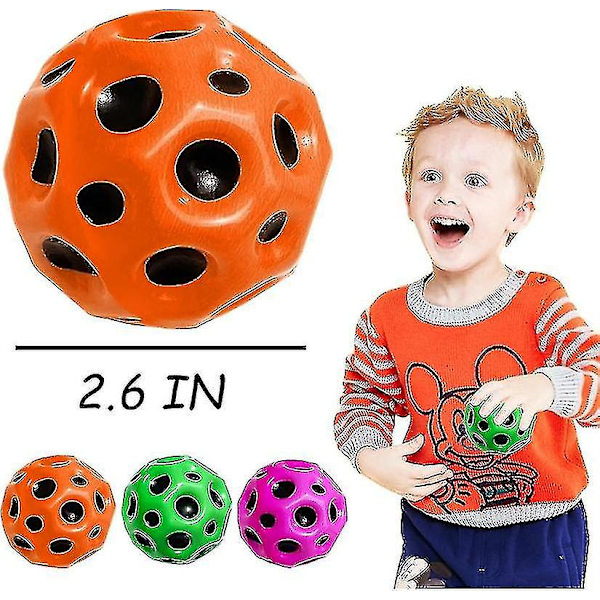 Astro Jump Bolde, Rumtema Rubber Hoppebolde Til Børn 3pcs