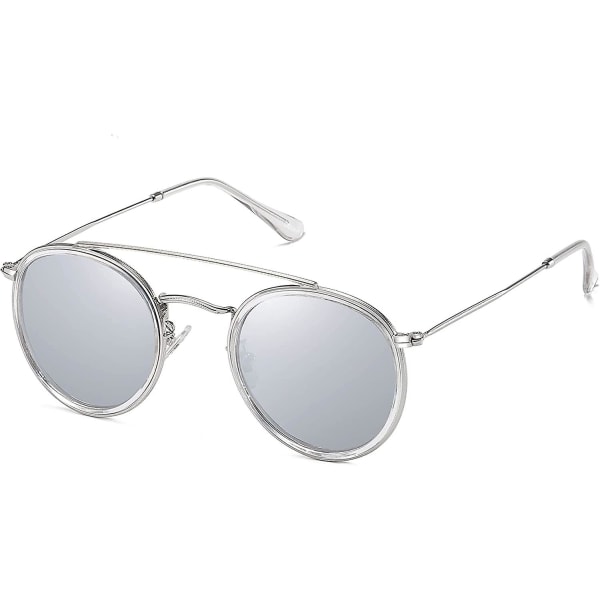 Pienet Retro Pyöreät Polaroidit Aurinkolasit Uv400 Kaksoissilta Sunnies Sunset Sj1104