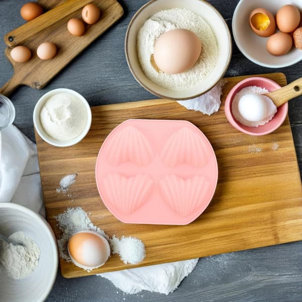 2 stk. hjerteformede bageforme Silikonekageforme Nonstick 4 hulrum Gylden farve Nem at rengøre Bageudstyr