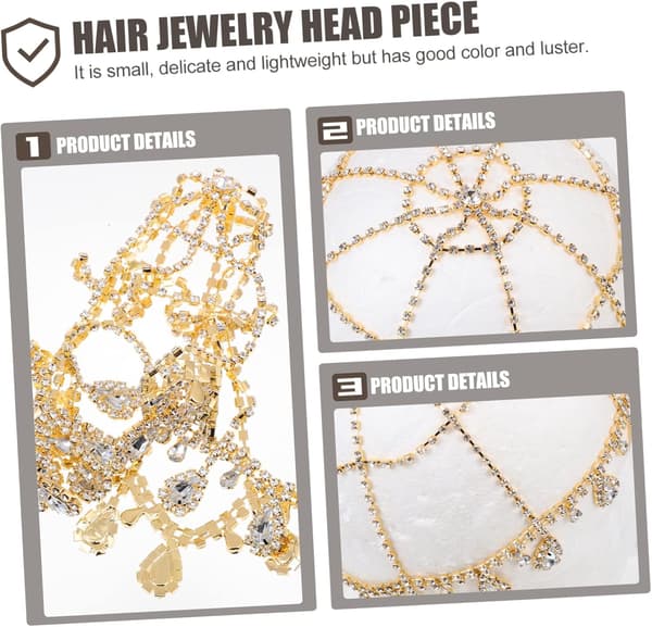 Rhinestone hodeplagg for brudedusj bryllup hår tilbehør hodekjede sjarm hodeplagg brudehodeplagg