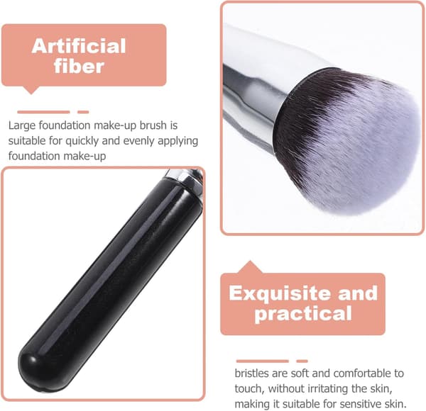 Hoved Foundation Børste til Flydende Makeup Blød Makeup Foundation Børste til Kvinder til Daglig Brug og Rejser