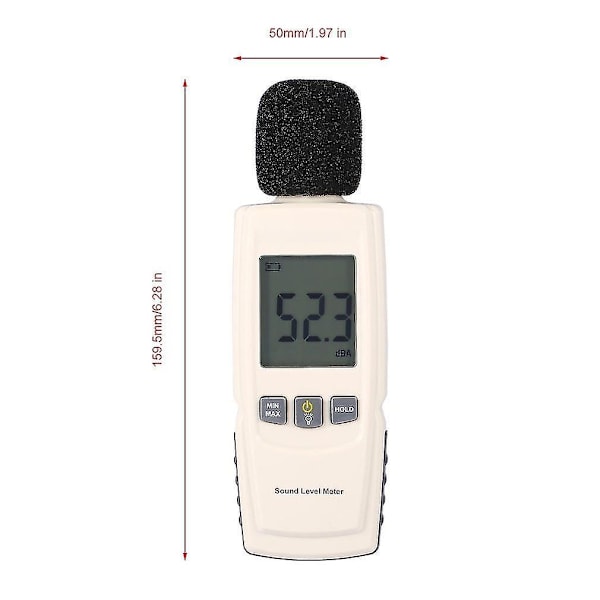 LCD Digital Lydniveau Måler 30-130dBA TestTech
