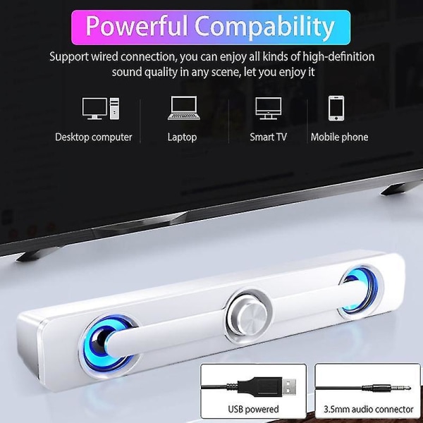 LED Bluetooth-høyttalere Barra De Sonido TV Computer Soundbar
